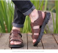 Sandalias Para Hombre Nuevas De Playa Zapatillas De Cuero No Esmerilado Antideslizantes Y Resistentes Al Desgaste Para Verano - details 2