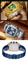 Reloj De Pulsera Para Hombre MINI FOCUS Resistente Al Agua Con Caja De Acero Inoxidable Y Dial Cuadrado Y Rombo Multifuncional - details 22