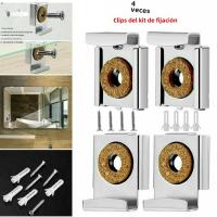 Kit De Instalación Para Espejos De Cocina Y Sala De Estar 4pcs Clip De Montaje De Acero Inoxidable Para Ventanas Y Puertas Sin Marco - details 1