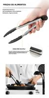 1-Pack Utensilios De Cocina De Silicona Con Mango De Acero Inoxidable Resistente Al Calor Cuchara De Sopa Colador De Pasta Accesorios De Cocina Ecológicos - details 9