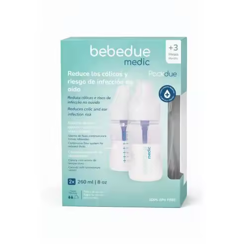 Bebedue Biberon Medic 260 ml 2 ud - 1