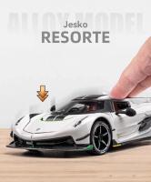Coche De Colección Jesko Super Car a Escala 1:24 En Metal Con Sonido Y Luz Vehículos Diecast Regalo Para Niños - details 8