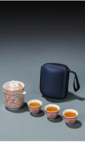 Juego De Té Portátil De Lujo Para Viajes 4 Piezas Incluye Taza De Té Y Tazas Para Invitados Kung Fu Teapot Set Para Exteriores - details 9