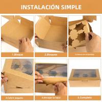 Cajas De Pastel De Papel Kraft Para Donuts Y Postres 50/15pcs Ecológicas Para Cumpleaños Y Bodas Empaque De Muffins Y Charcutería - details 4