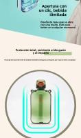 Botella De Agua Deportiva De Viaje Transparente Y Plana De 750ML Con Correa Ajustable Diseño Elegante Y Delgado Para Camping Y Deportes - details 10