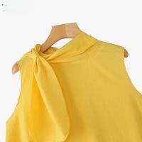 ZANZEA Camiseta Para Mujer Verano Tops 2025 Sólida Sin Mangas Asimétrica Casual Suelta Con Cuello Redondo Y Scaro - details 7