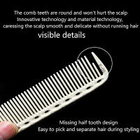 Peine Profesional Para Cabello Escala 1pc Herramientas De Estilizado Y Corte De Salon Barbero Peine De Dientes Anchos Para Peluquería - details 6