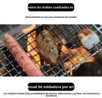 Red De Barbacoa De Acero Inoxidable Para Camping Y Picnics CAMPINGMOON J Series Tamaño Grande Mediano Y Pequeño Malla Cuadrada - details 6
