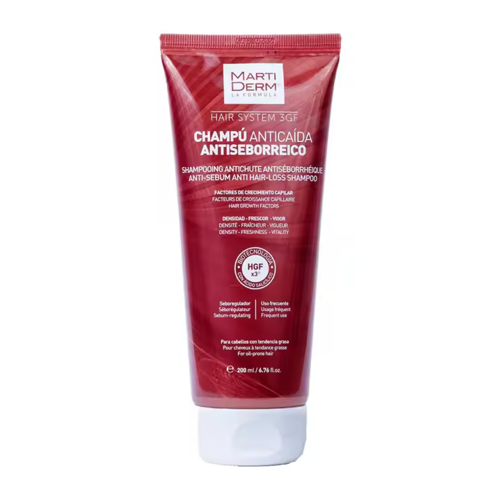 Martiderm ® hair system 3 gf champú anticaída antiseborreico 200 ml - 1