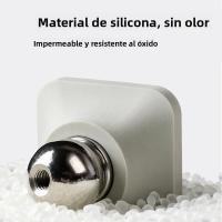 Parador De Puerta Magnético Con Adhesivo De Silicona No Necesita Perforación Soporte De Puerta Para El Hogar Instalación Sin Rastros Blanco/Blanco - details 2