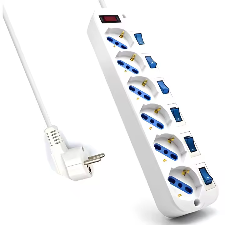 Ewent regleta de 6 tomas con interruptor individual - 1