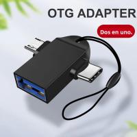 Adaptador OTG 2 En 1 Type-C Micro USB Para Android Huawei USB 3.1 Transmisor De Datos Convertidor Para Laptops Tabletas Disco Duro Teléfonos Con Fuente De Alimentación Externa - details 0