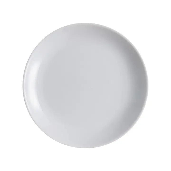 LUMINARC DIWALI GRANIT Plato Postre Opal Gris 19CM Gris Brillo Fabricado en Francia Vidrio templado extra resistente - 1