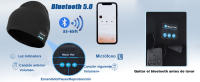 COTOP Gorro Bluetooth de Invierno, Regalo para Hombres y Mujeres, Gorro de Música, Gorro de Punto Polar Cálido para Esquiar, Correr, Pasear al Perro - details 0