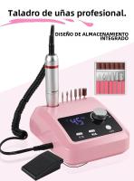 Máquina De Uñas Profesional 45000RPM Con Base Y Pantalla LCD Grande Herramienta De Manicura Eléctrica Pulidora De Uñas Para Salon - details 0