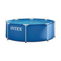 INTEX - Piscina desmontable redonda, Metal Frame, estructura tubos acero, lona tricapa PVC- Poliéster, interior efecto gresite, conexiones de Ø32 mm, a partir de 6 años, piscinas circulares, piscina jardín - details 5