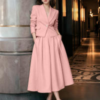 ZANZEA Traje De Mujer Elegante De Otoño 2025 Con Blazer De Manga Larga Y Vestido 2 Piezas Moda Trasero Elegante Oficina OL - details 2