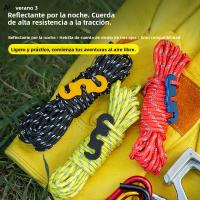 4Pcs Cordones De Camping Reflector Para Tienda De Campaña Con Hebilla Resistentes Al Viento Accesorios Para Canopy Y Tarp - details 0