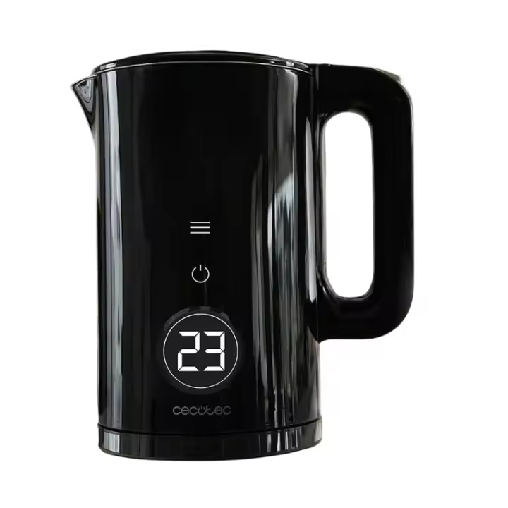 Cecotec Hervidor de Agua Eléctrico de 1,7 L, Pantalla Táctil Thermosense 600 Touch Neo, 2200W, Negro - 1