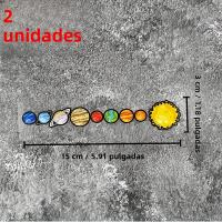 Pegatinas De Bicicleta Solar Sistema Planetario 2 Piezas Resistentes Al Lavado Y a Rasguños Para Tubo Superior E Inferior De La Bicicleta De Montaña - details 3