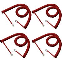 Cable De Teléfono RJ9 4P4C De 8 Pies Con Desenredador Rotativo De 360 Grados Adaptador De Cable Para Teléfono Fijo - details 8