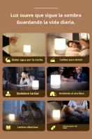 Lámpara De Noche LED Toque Recargable Dimmable Para Dormitorio Iluminación De Mesa Decorativa Lectura Con Luz Redonda ABS - details 8