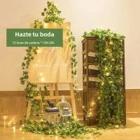 Luz De Ivy Artificial De 10M-2M Operada Por Batería Para Decoración De Navidad Árbol De Navidad Cortina Dormitorio Bodas - details 3
