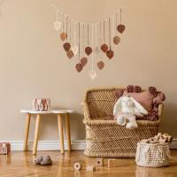 Decoración Boho Para El Hogar Tejido De Macramé Colgante De Hojas Y Plumas Para Decoración De Pared De Sala De Estar Y Dormitorio Arte Boho Para La Casa - details 7