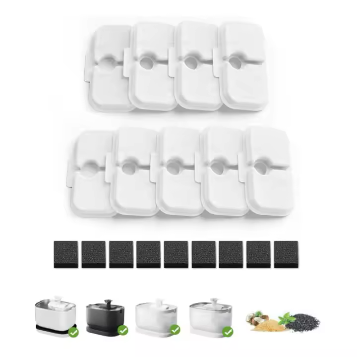 Paquete de 9 filtros de repuesto para fuente de gato con esponjas prefiltrantes, compatibles con fuente de agua PETLIBRO 2.5L PLWF005/PLWF115 - 1
