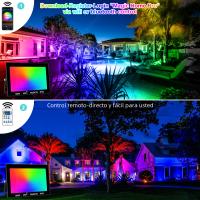 Lámpara De Inundación LED Ultrafina 100W Con Control Remoto IP66 Impermeable Para Exterior Iluminación De Jardín Y Pared - details 2