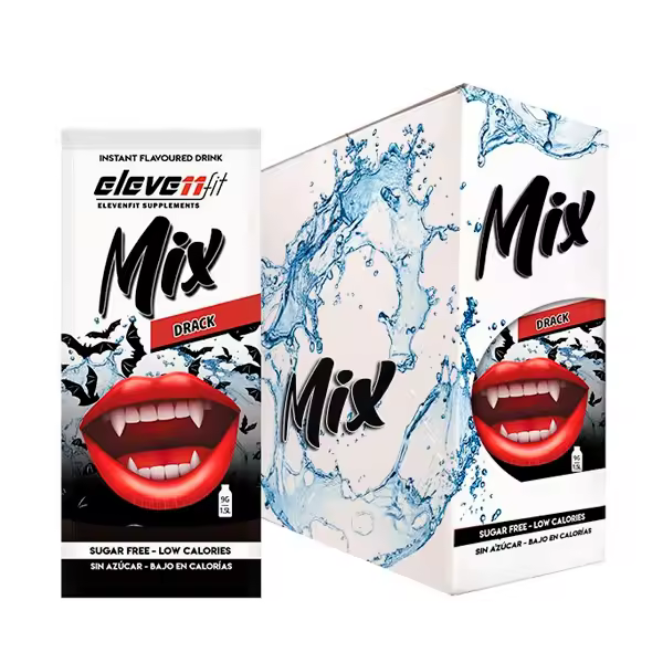 Eleven Fit Mix Instantáneo, Caja de 24 Sobres - Prepara 1.5L de Bebida Saludable - Sin Azúcar, Baja en Calorías y Carbohidratos - Ideal para Agua/Leche, Cocinar y Preparar Postres - Mejora tu Dieta - Apto para Adultos y Niños - 1
