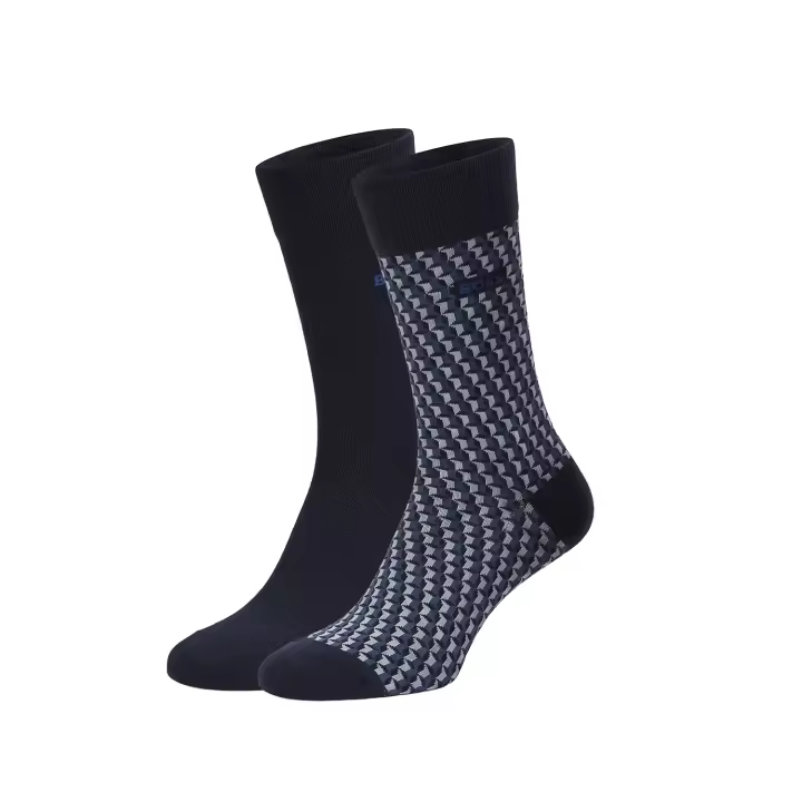Hugo Boss-Pack 2 Pares Calcetines Hombre Caña Media de Algodón 50559422 - 1