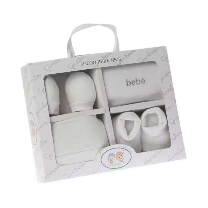 Juego infantil 4 prendas bebé gris - 1