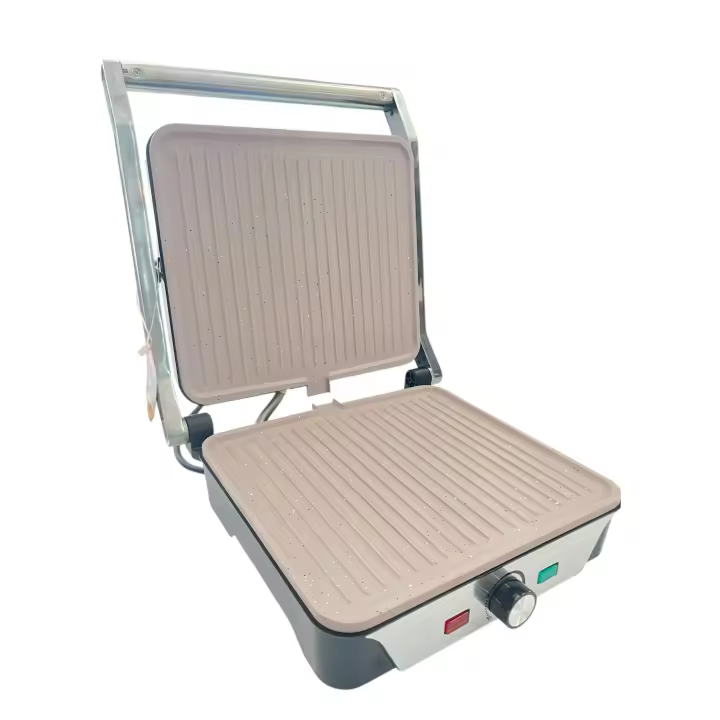 Shiro - Parrilla de contacto SH-P128C con apertura 180º, 2200 W y superficie de 25x28 cm para cocina profesional o doméstica, bandeja recolectora inferior y patas antideslizantes - 1