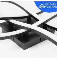 Lámpara De Techo Moderna 28W LED Para Sala De Estar Comedor Dormitorio Y Balcones Diseño Curvado Luz De Panel Para El Hogar - details 3