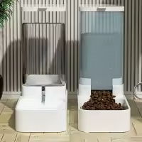Dispensador Automático De Alimento Y Agua Para Perros 1pc/2pcs Set De Plástico Para Almacenamiento De Alimentos Para Perros - details 4