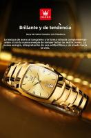 Reloj De Cuarzo Para Hombre Original OLEVS Con Correa De Acero Tungsteno Calendario Impermeable Reloj De Pulsera Lujo Con Manos Luminosas Y Numeros Romanos - details 9