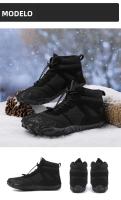 Botas De Invierno Para Hombre Botines De Piel Sintética Con Plush Calentito Suela De Goma Para Senderismo Al Aire Libre Talla 36-46 Pareja - details 7