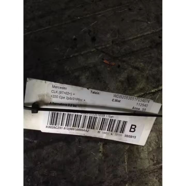 Alternador compatible con Mercedes-benz Clase C 3.2 (320) cpe 2p/b/3199cc. 1997 a 2002 (OEM/IAM: 0123510068,14V,0101543202) - 1