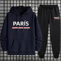 Conjunto De Ropa Deportiva Para Hombre 2025 Prenda Esencial Con Sudadera Y Pantalones Para Comodidad Diaria Otoño Invierno Estilo París - details 6
