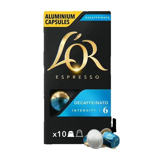 Pack de 5 Unidades de 10 Cápsulas Descafeinadas L'or Café, 52 g, Compatible con Máquinas de Café Capsular - 1