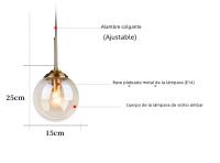 Lámpara Colgante De Vidrio LED Moderna Y Luisona De Metal Nórdica Para Sala De Estar Comedor Dormitorio Instalación Por Cable - details 2