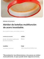 Abrepuertas Rápido De Acero Inoxidable Para El Hogar Ajustable Abrebotellas Abrevidrios Abrelatas Gadgets De Cocina - details 2