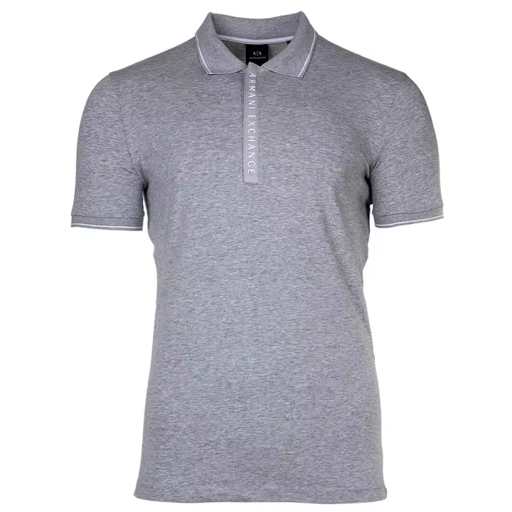 A|X ARMANI EXCHANGE Polo para hombre - Botones ocultos, Algodón Stretch - 1