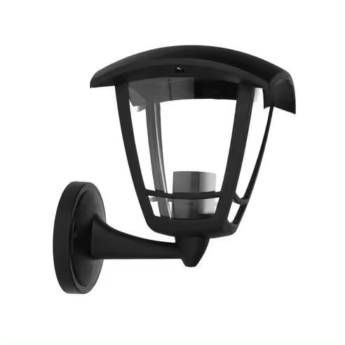 Gsc Evolution Farol de Jardín Brazo Abajo Serie Barli E27 Negro - Iluminación Exterior Elegante y Funcional - 1