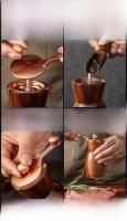 Juego De Molinillos De Pimienta Y Sal De Madera Manuales Con Base Molinillo De Pimienta Multifuncional Caja De Condimentos Herramientas De Cocina - details 5