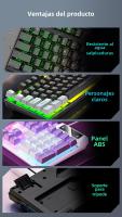 Teclado Gaming K500 Con Keycaps Blanco Y Rosa Mezclados 104 Teclas Cableado Para Laptop PC Estilo Mécanico Interfaz USB - details 0