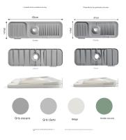 Alfombrilla De Drenaje Rápido De Silicona Para Grifo Y Baño Mat De Drenaje Multifuncional Plegable Y Antisalpicaduras Para Cocina Y Baño Diseño De Pendiente - details 3