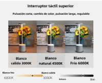 Lámpara De Escritorio LED Recargable Con Táctil 3 Temperaturas De Color Metal Luz Ambiente Creativa Para Hotel Decoración De La Habitación - details 1