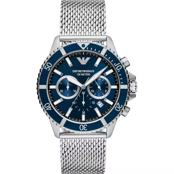 Emporio Armani Reloj hombre AR11587, con calendario, Incluye Caja Original, Diámetro: 43MM - 1
